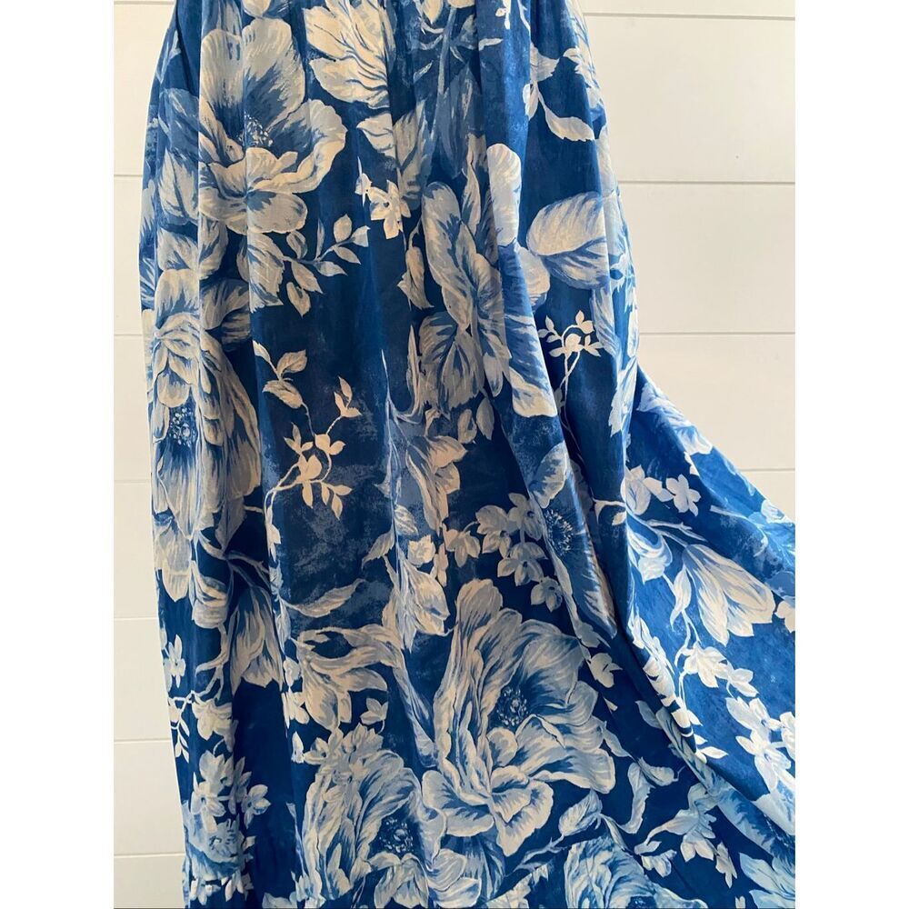 Joie blue floral maxi dress ankle length NWT Sz 10 - Picture 3 of 9